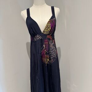 Tibi backless maxi dress silk